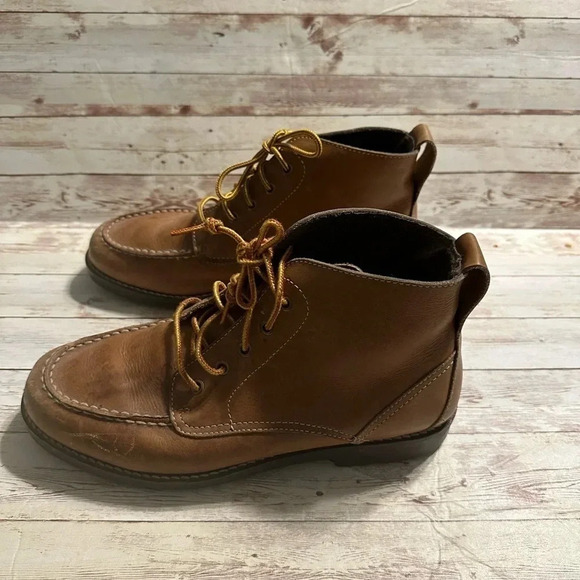 Lands’ End Vintage 1982 Leather Boots Men’s Size 10 Brown - Picture 4 of 10
